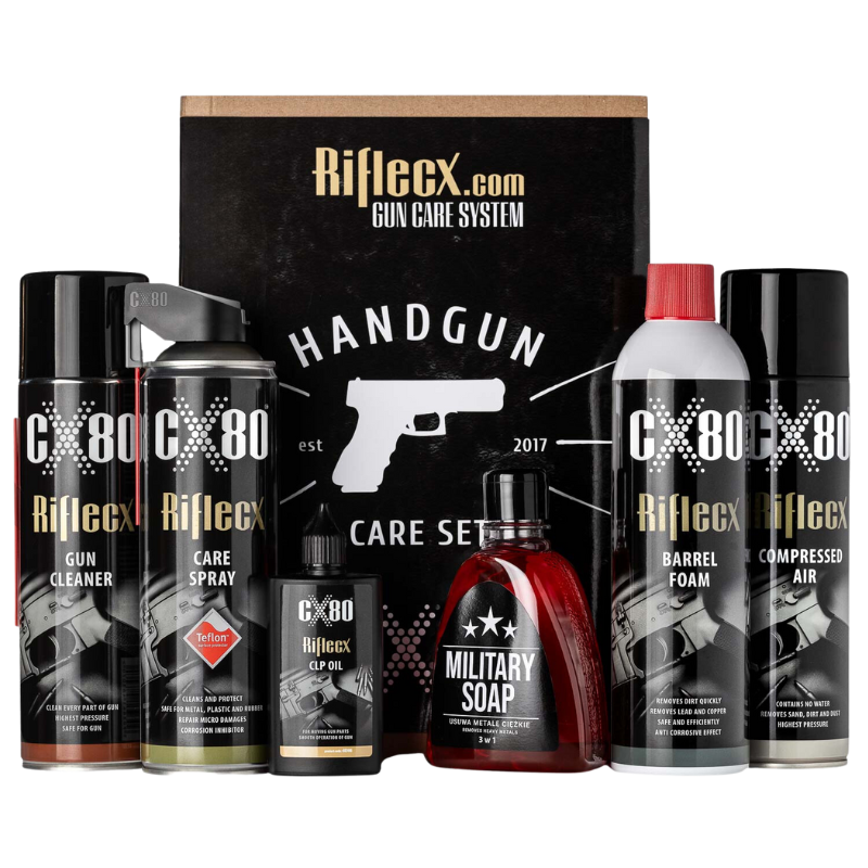 RifleCX Handgun set - zestaw do czyszczenia i konserwacji broni krótkiej