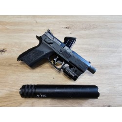 Pistolet CZ P07 SD 9x19mm Zestaw Olight, Kabury, Tryt, Pas