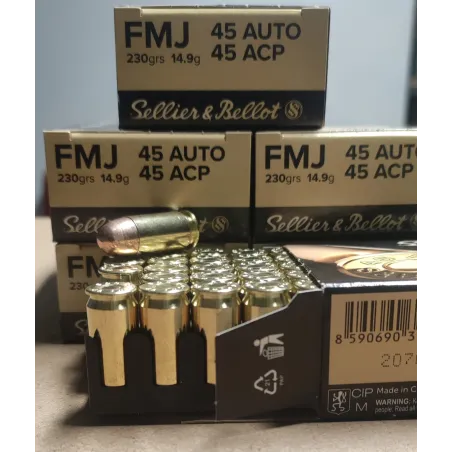Amunicja kaliber .45 AUTO ACP FMJ S&B