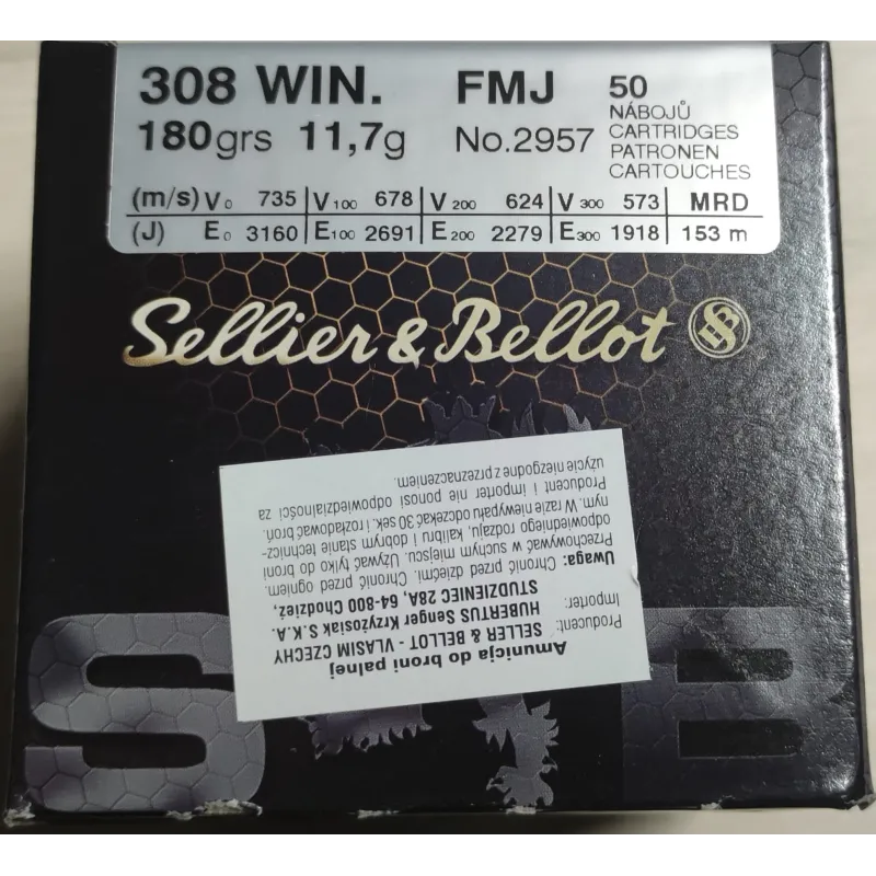 Amunicja 308 WIN FMJ Sellier&Bellot