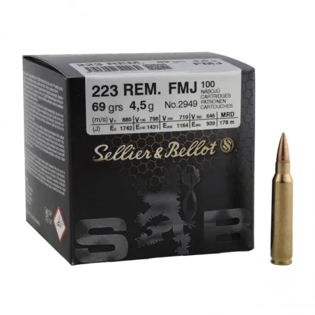 Amunicja kaliber .223 REM FMJ Sellier&Bellot