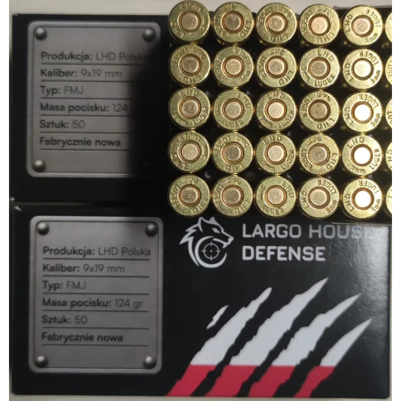 Amunicja 9x19 FMJ LHD Polska