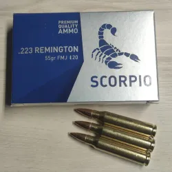 Amunicja Scorpio kal. .223, 55gr/3.56g, FMJ