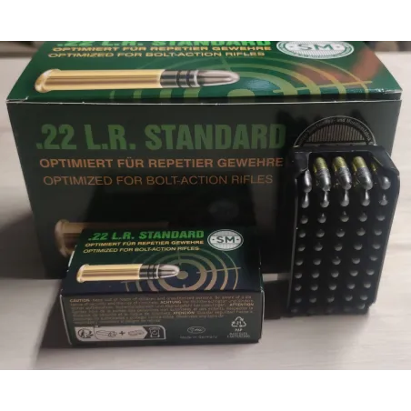 Amunicja STANDARD SM/RWS kal. 22LR, bocznego zapłonu